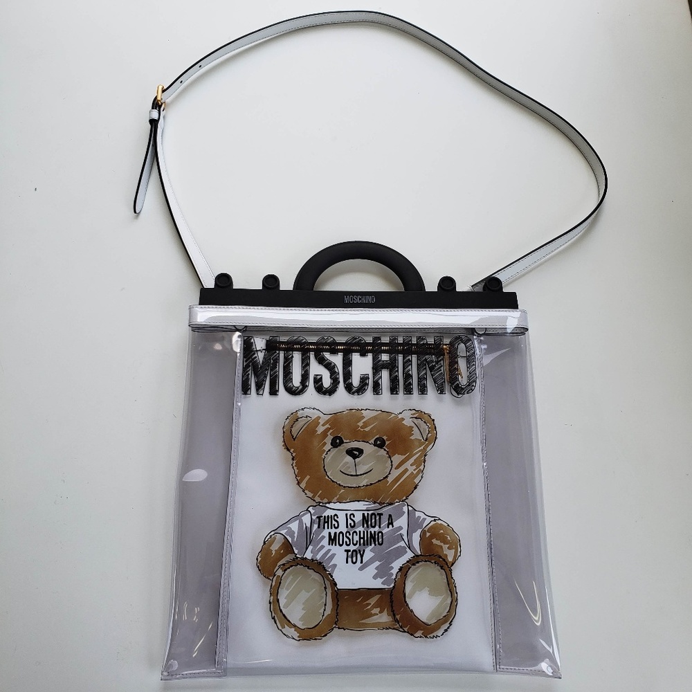 Moschino Teddy Bear Clear Tote